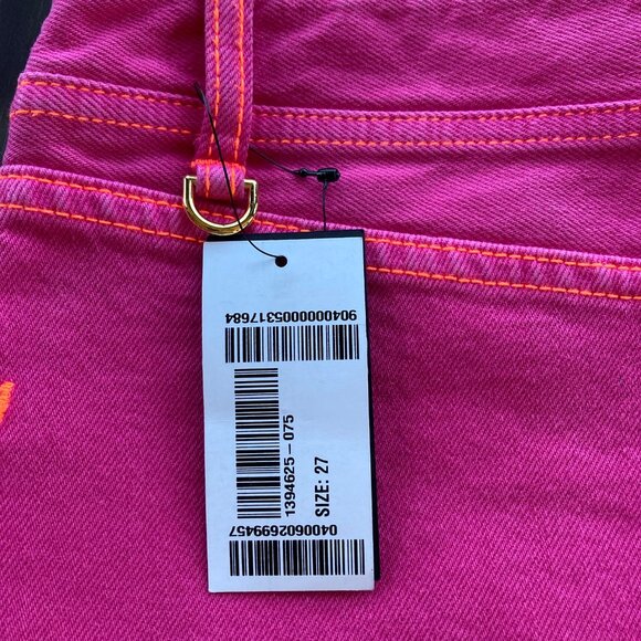 Jacquemus "Le Splash' Pink Denim Mini Skirt - NWT - Picture 5 of 7